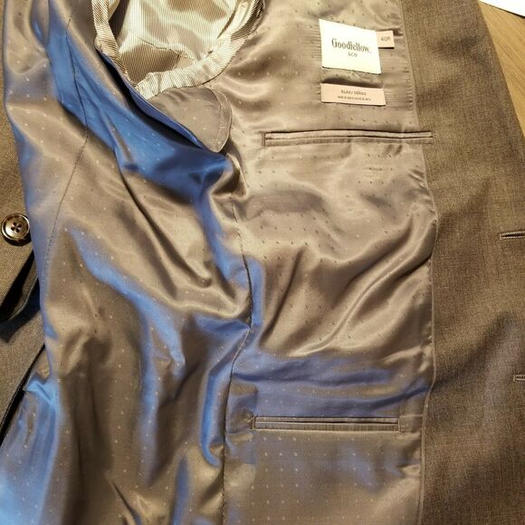 Goodfellow & Co. Men's Thunder Grey Notch 2 Button Suit Jacket Size 40R, New - Picture 8 of 12